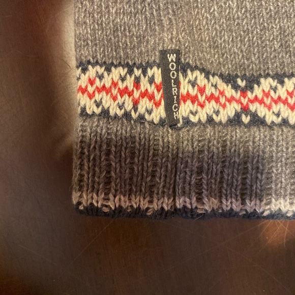 Woolrich Gray and Red Patterned Cardigan - Picture 6 of 7